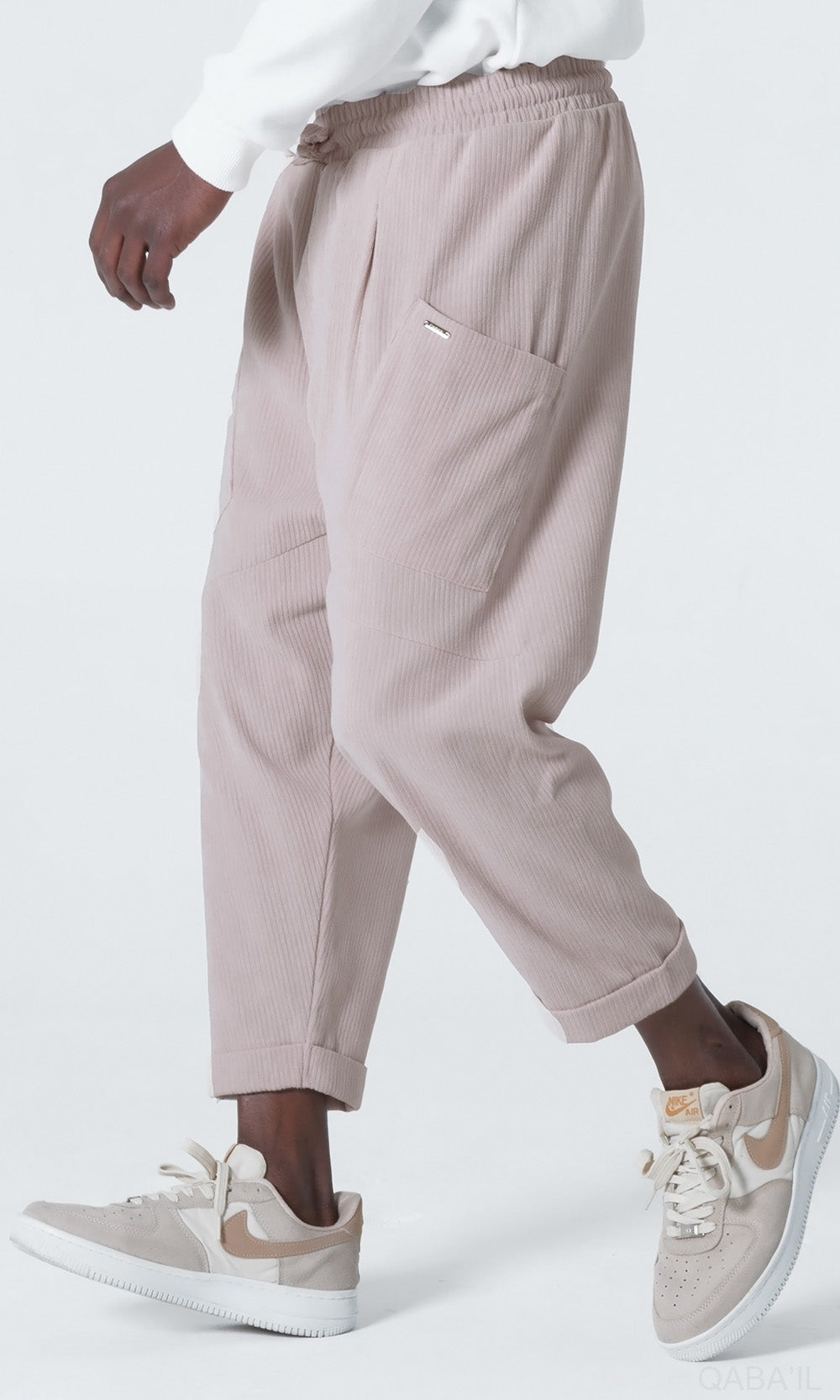 QL Sarouel Design Kadife in Beige